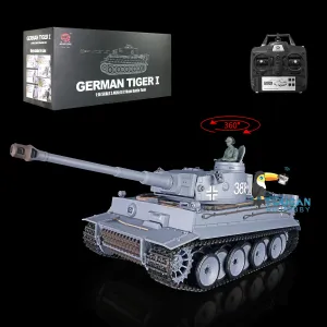 2.4Ghz Henglong 1/16 7.0 Plastic German Tiger I RTR RC Tank 3818 W/ 360 Rotating Turret Smoking Gearbox w/o Barrel RecoilDegrees