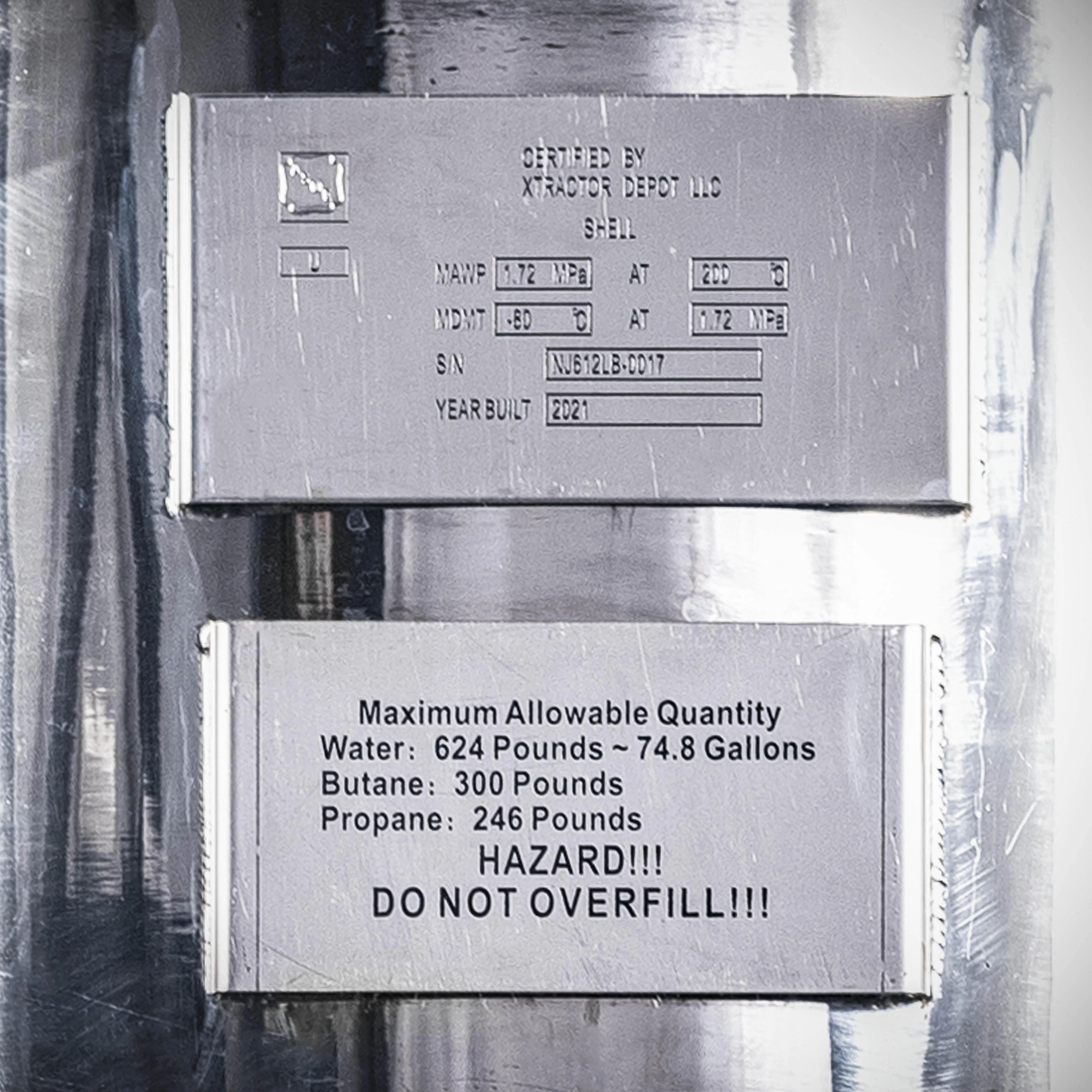 624lb ASME Non-Jacketed Solvent Tank | V1 | Assembled