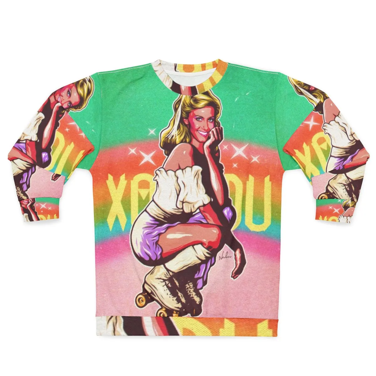 80s Retro Vintage Sweatshirt - Xanadu Inspired Fashion