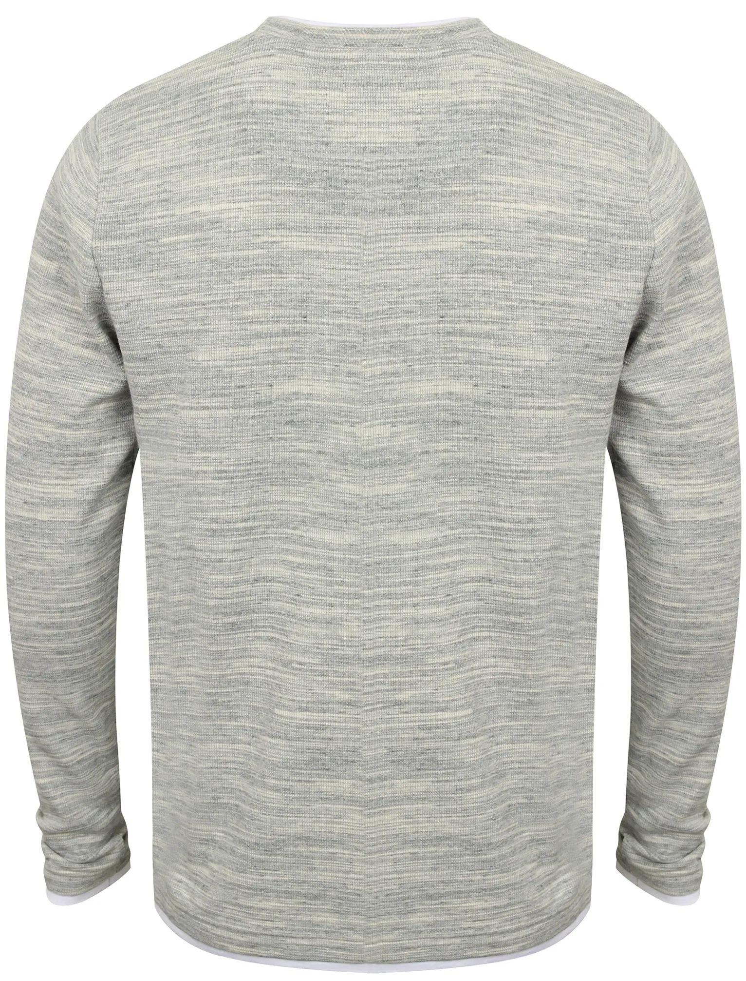 Acacia Mock T-Shirt Insert Long Sleeve Top in Grey - Dissident