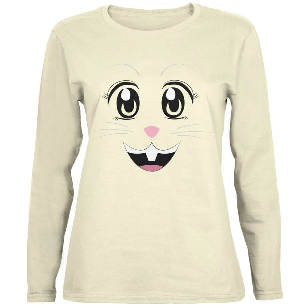 Anime Rabbit Face Usagi Natural Womens Long Sleeve T-Shirt