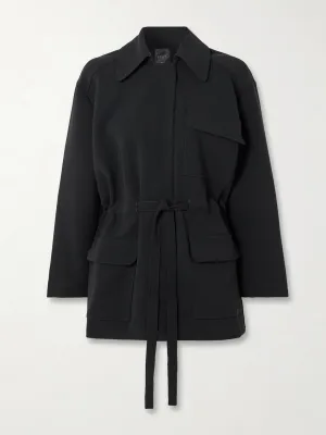 Arielle belted crepe jacket