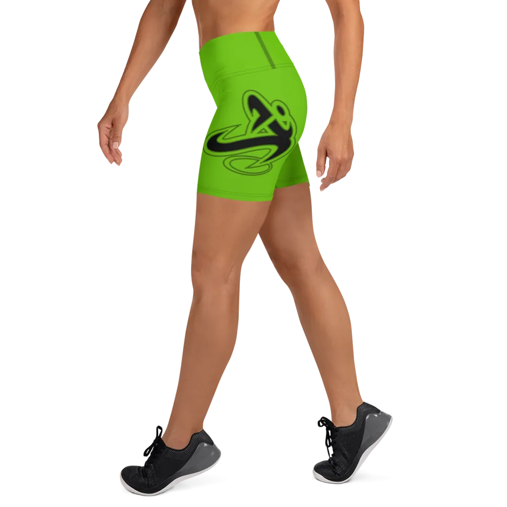 Athletic Apparatus Kelly Green Black logo Yoga Shorts