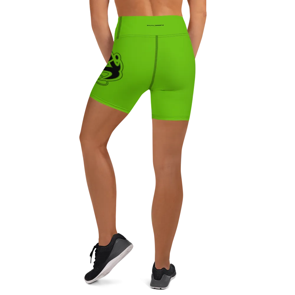 Athletic Apparatus Kelly Green Black logo Yoga Shorts