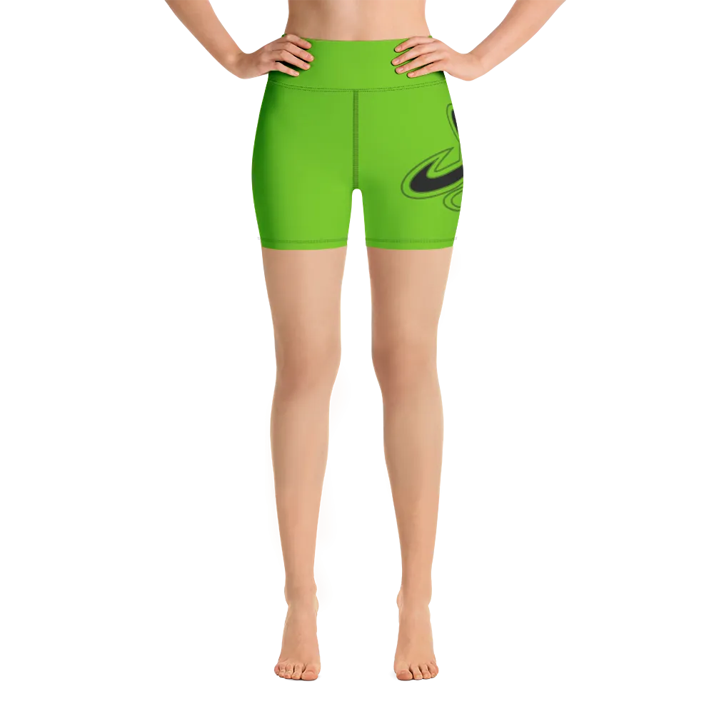 Athletic Apparatus Kelly Green Black logo Yoga Shorts