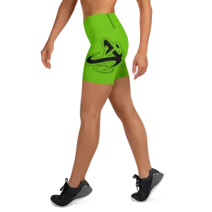 Athletic Apparatus Kelly Green Black logo Yoga Shorts