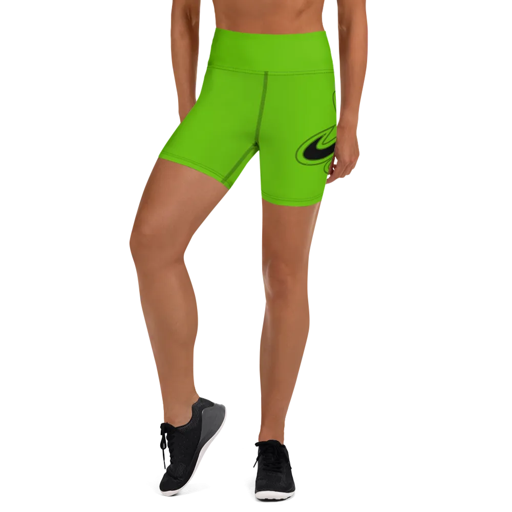 Athletic Apparatus Kelly Green Black logo Yoga Shorts