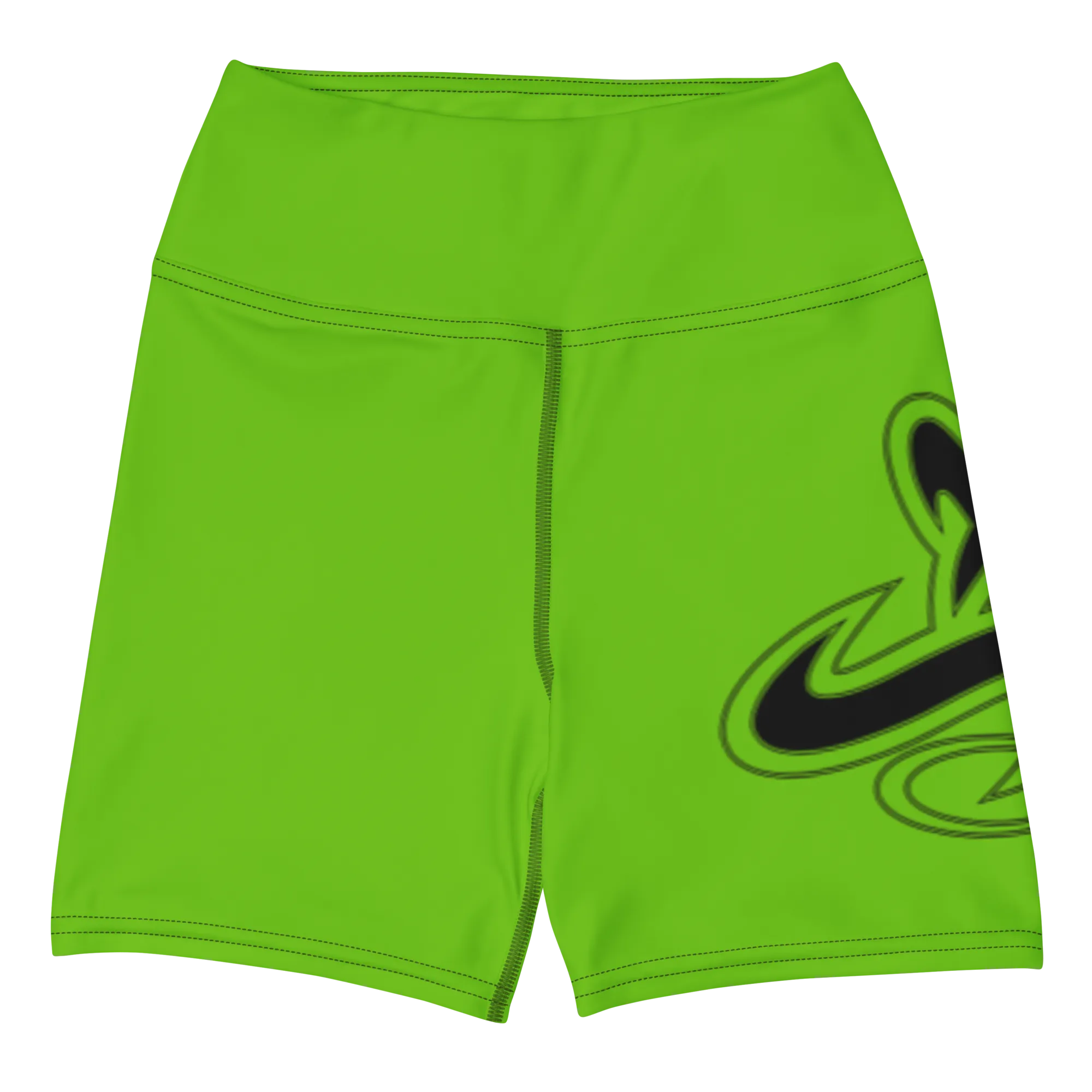 Athletic Apparatus Kelly Green Black logo Yoga Shorts