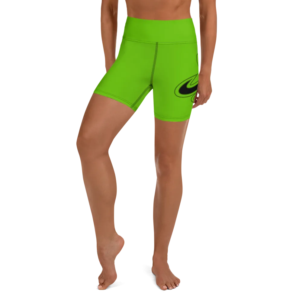 Athletic Apparatus Kelly Green Black logo Yoga Shorts