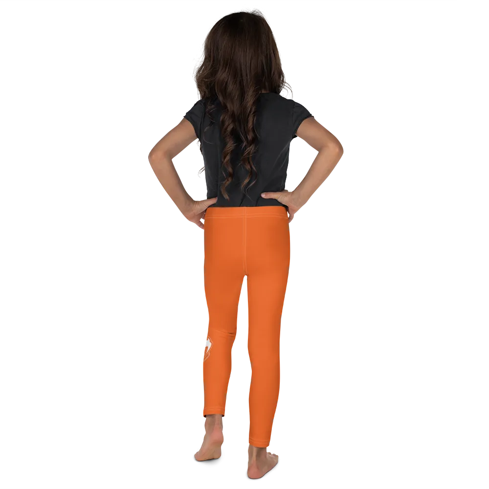Athletic Apparatus Orange White logo White stitch V3 Kid's Leggings