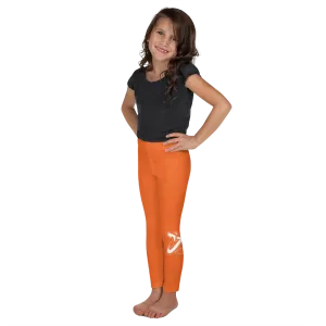 Athletic Apparatus Orange White logo White stitch V3 Kid's Leggings