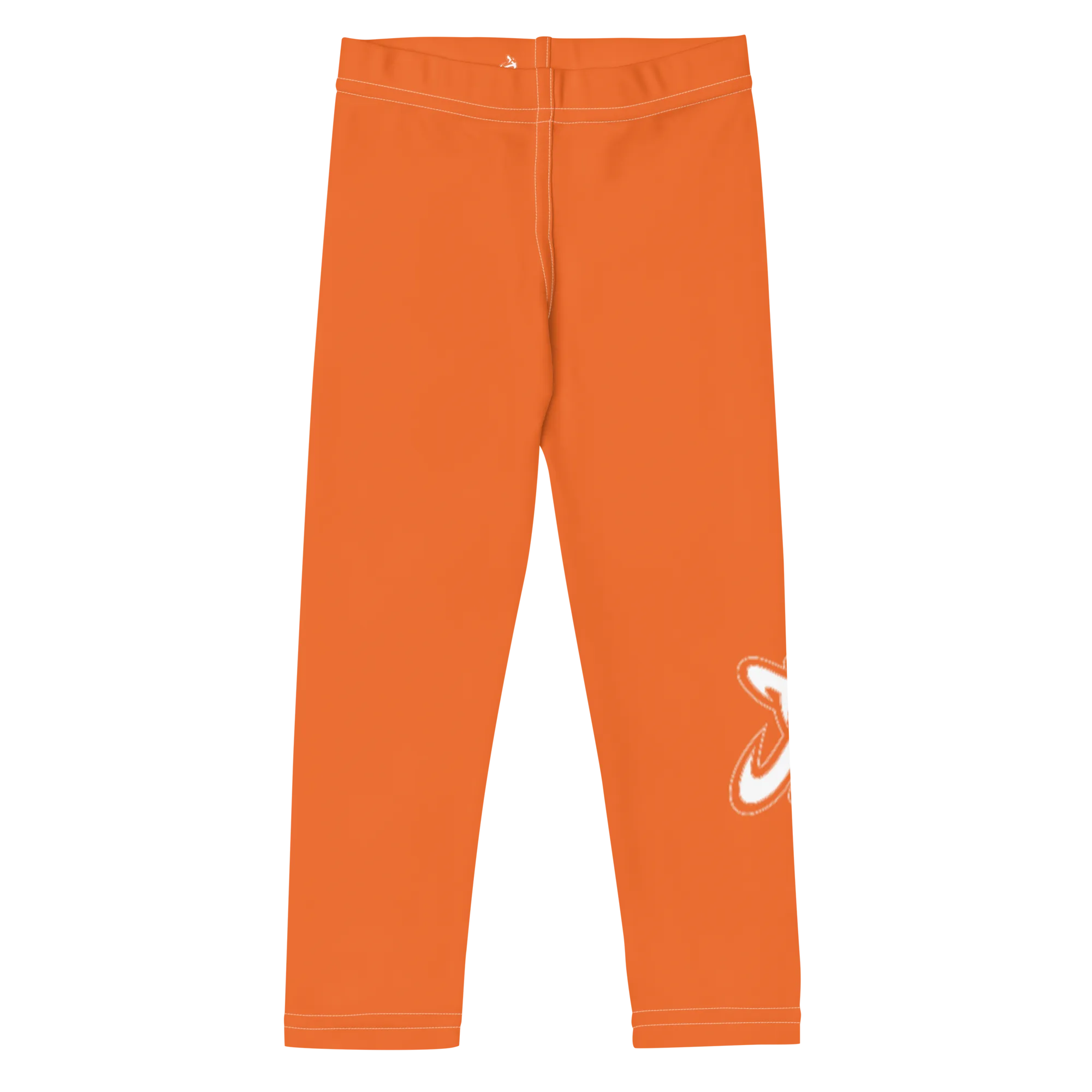 Athletic Apparatus Orange White logo White stitch V3 Kid's Leggings