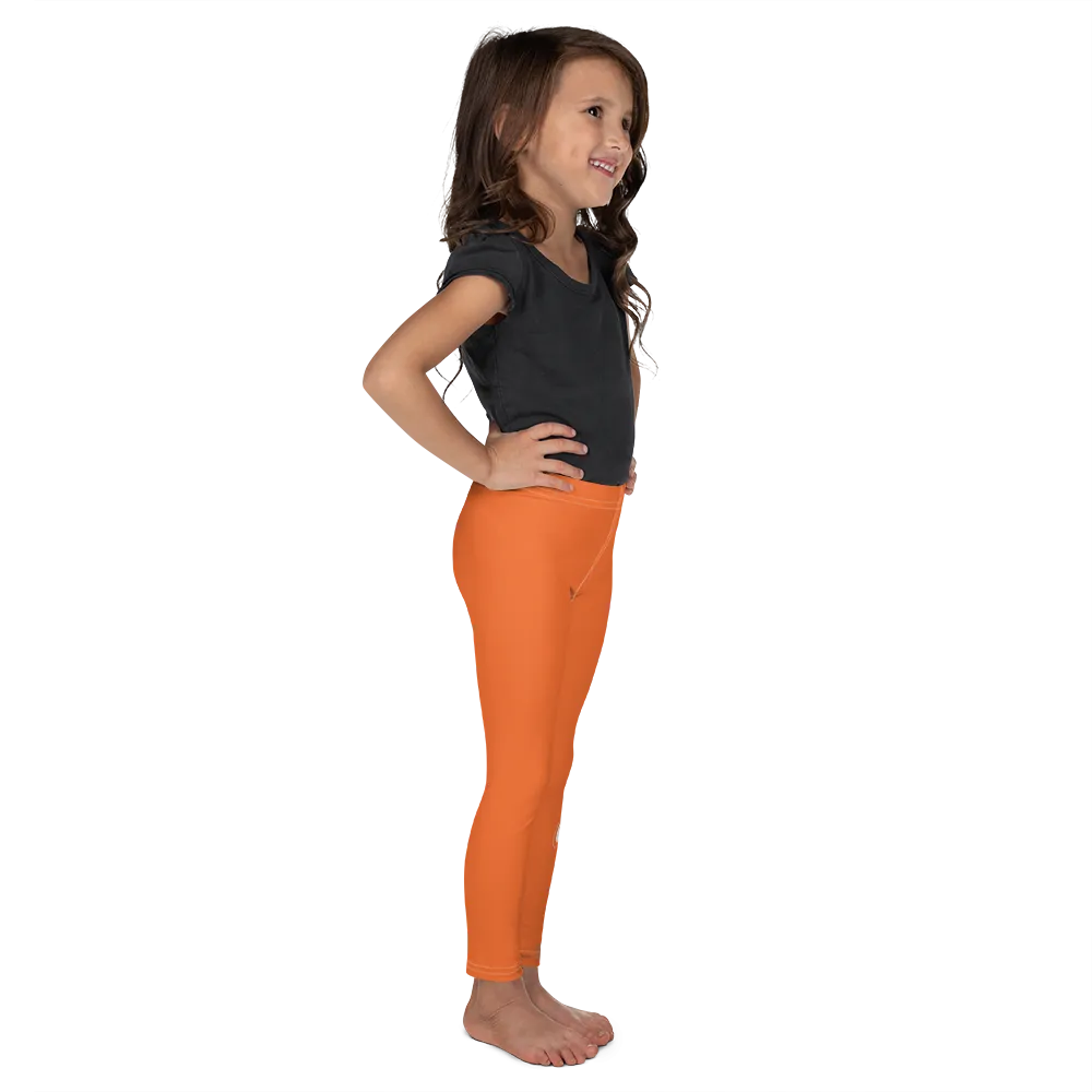 Athletic Apparatus Orange White logo White stitch V3 Kid's Leggings