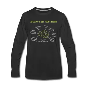 Atlas of a Vet Tech's Brain Unisex Premium Long Sleeve T-Shirt