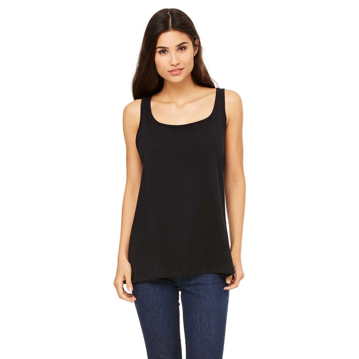 Bella   Canvas Women's Black Relaxed Jersey Tank
