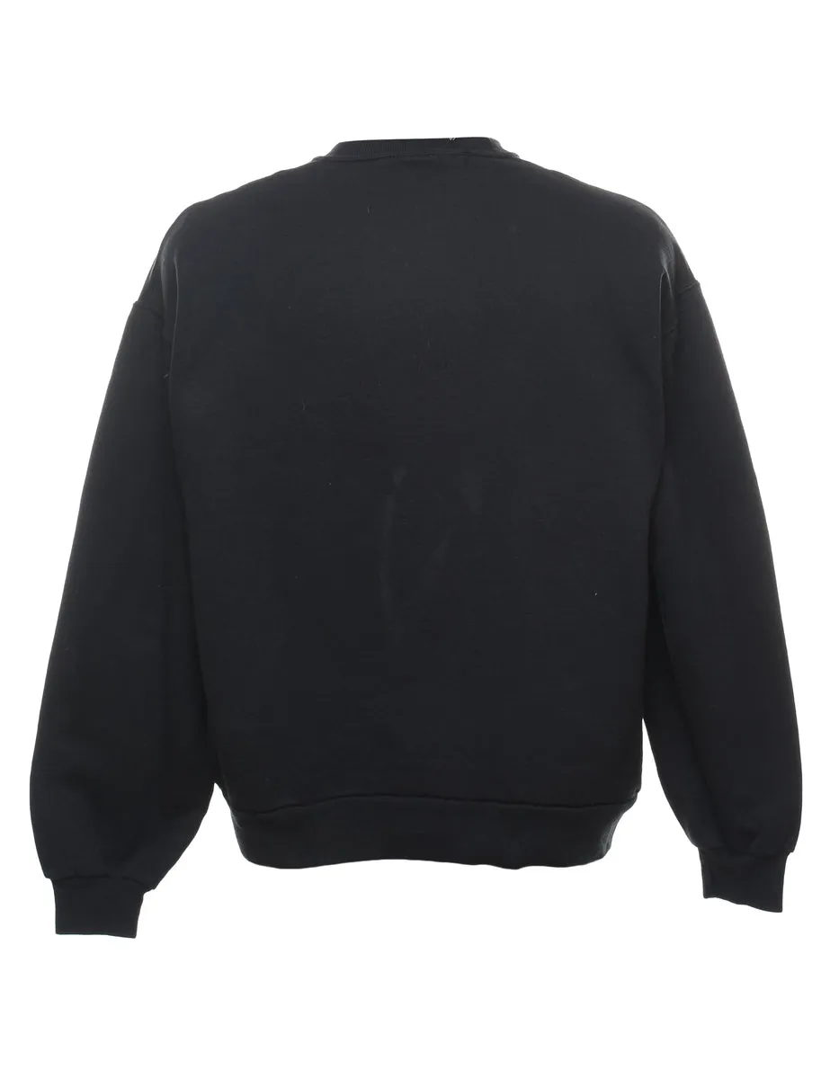 Black Classic Plain Sweatshirt - L