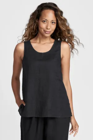 Black Handkercheif Linen Tank