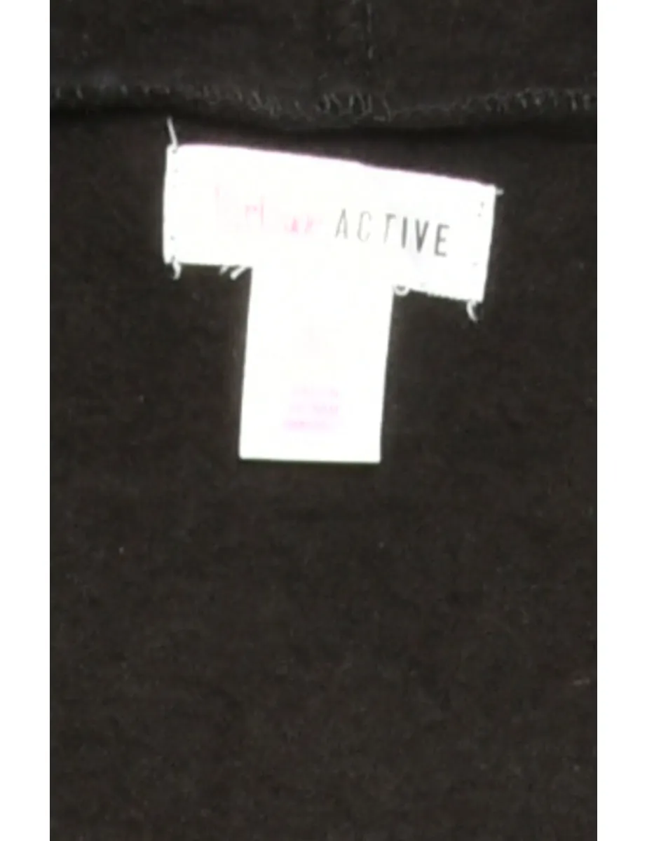 Black Printed Hoodie - L