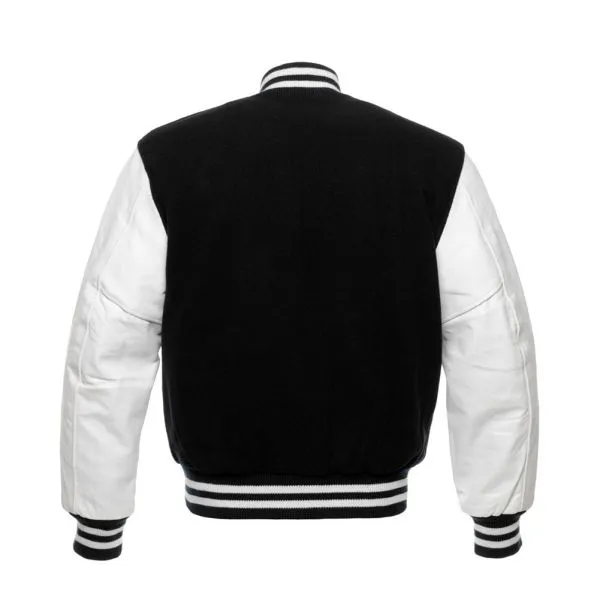 Black White Kids Varsity Jacket