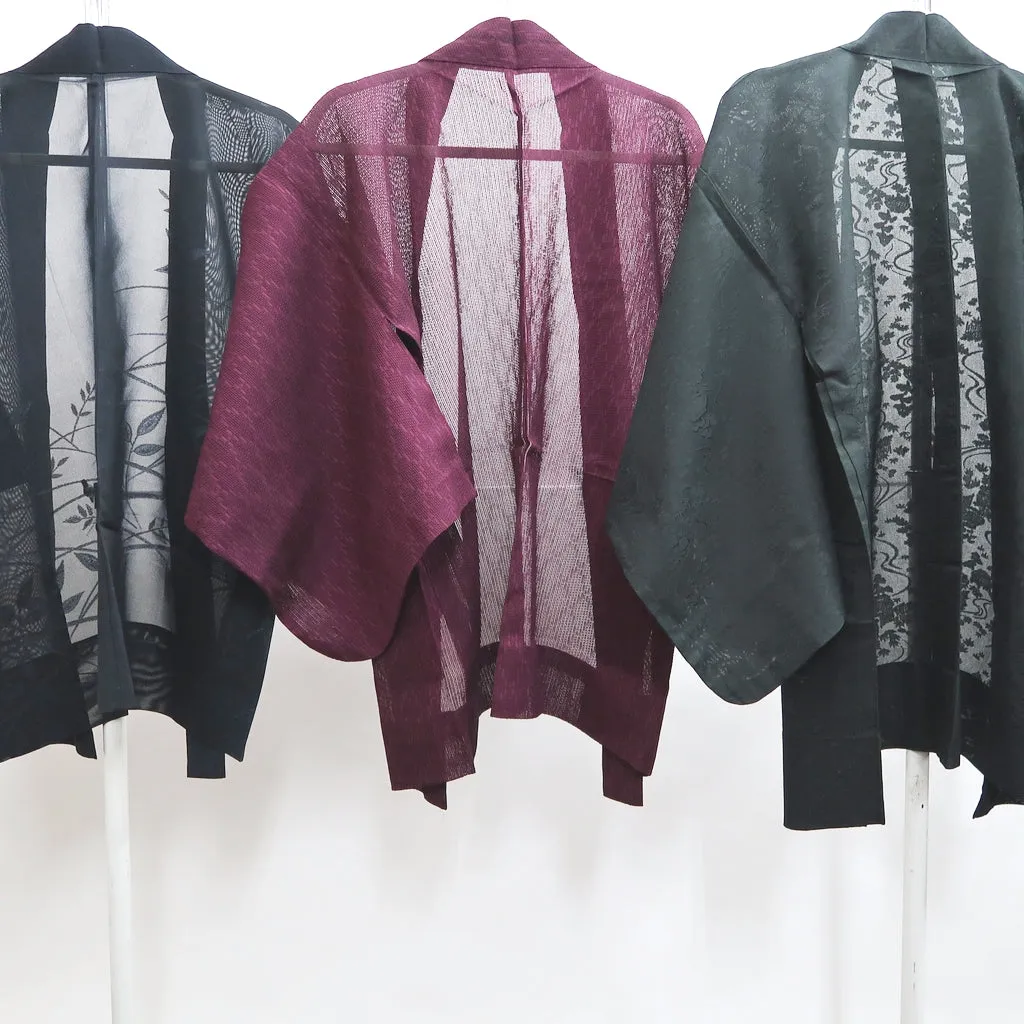 Bundle 12pcs Silk See-Through Haori Jacket Wholesale Bulk Free Shipping #472
