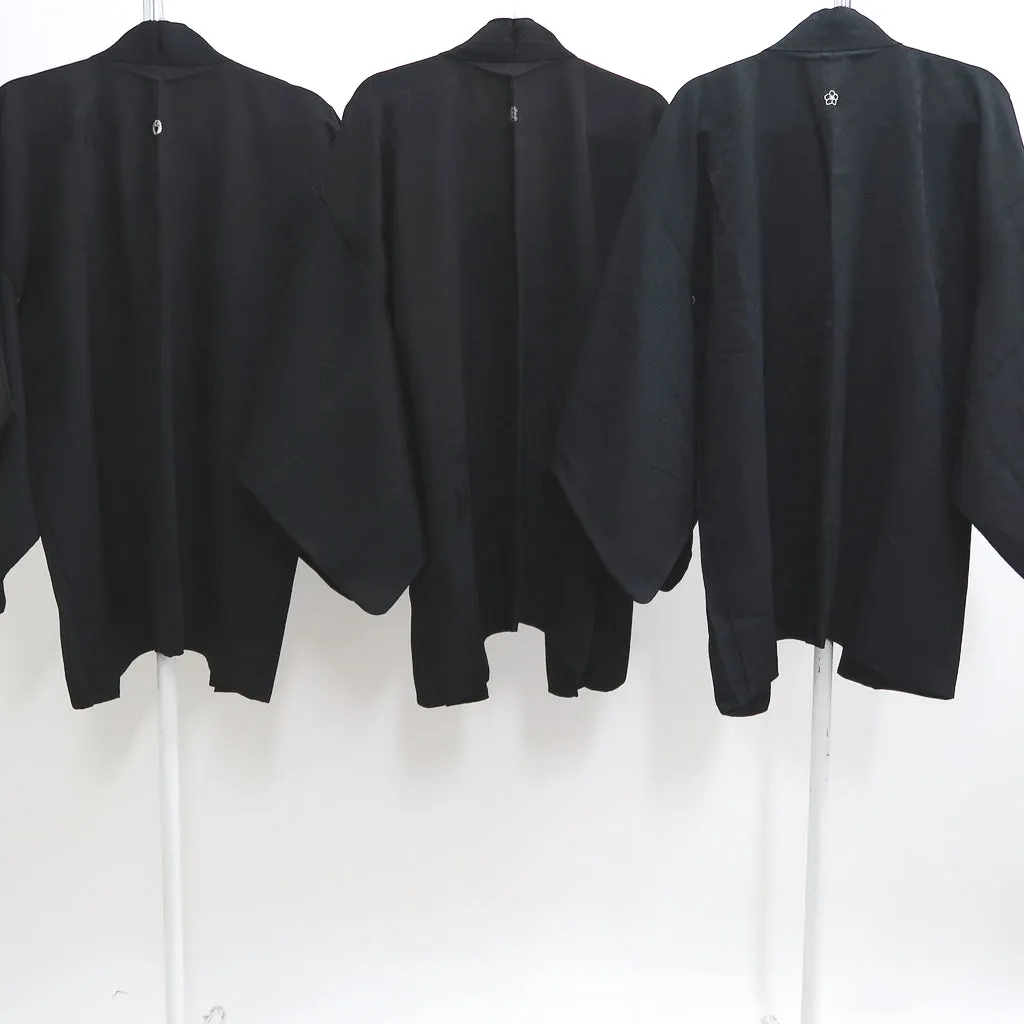 Bundle 15pcs Silk Black Haori Jacket Wholesale Bulk Free Shipping #382