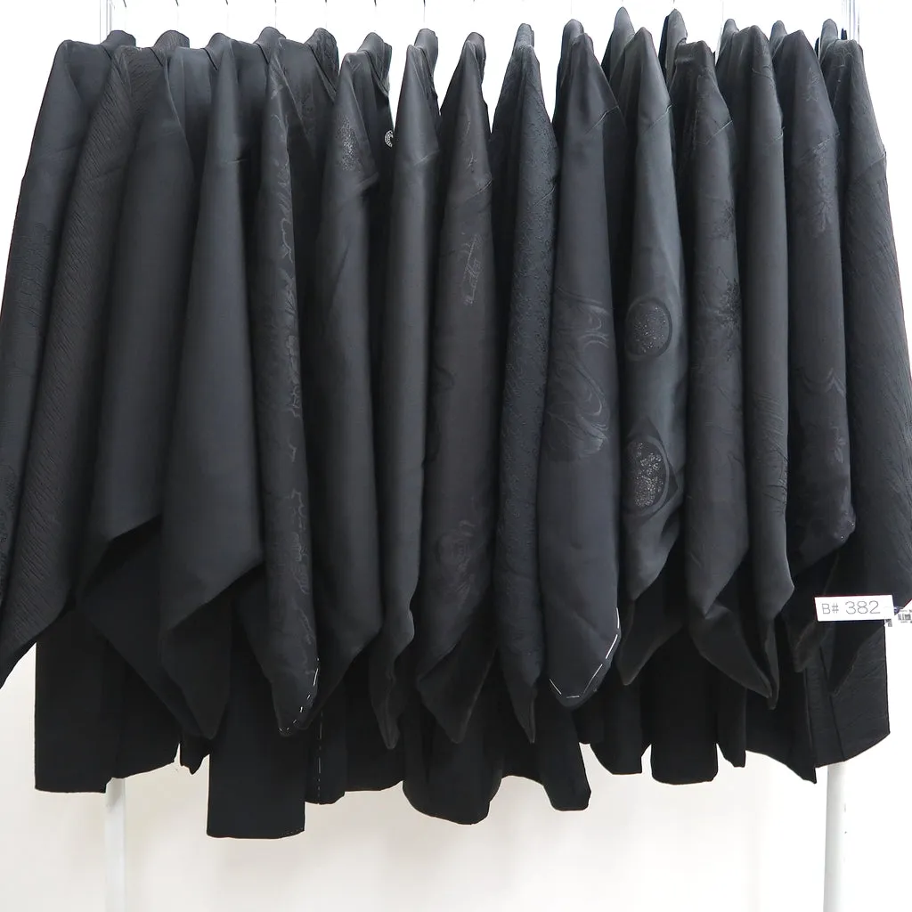Bundle 15pcs Silk Black Haori Jacket Wholesale Bulk Free Shipping #382