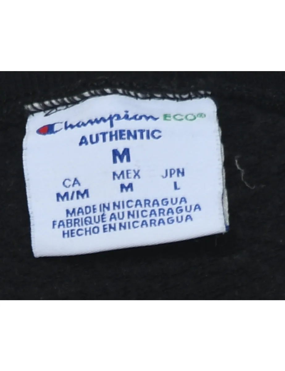 Champion Black & Orange Contrast Sweatshirt - M