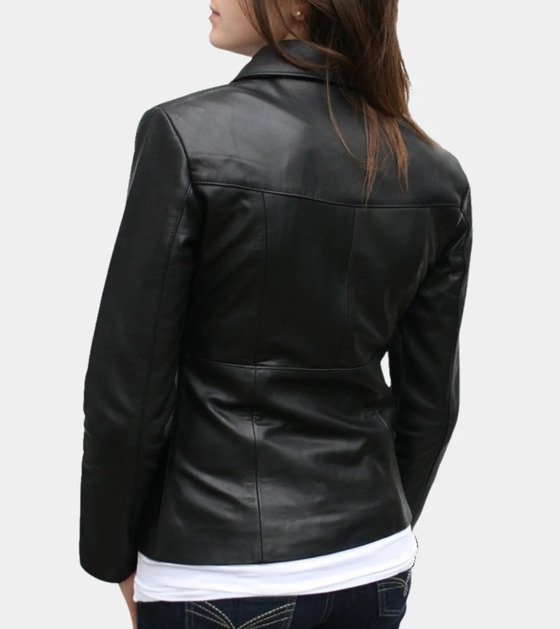 FitBust Black Women's Leather Jacket
