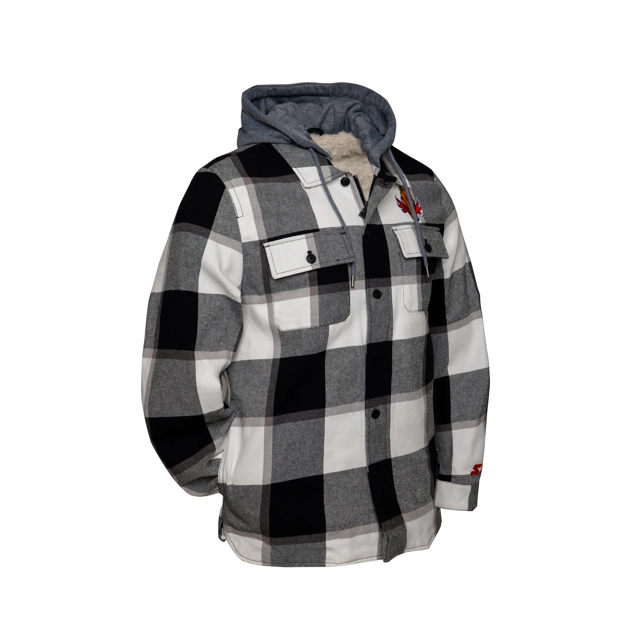 Flames Starter Sherpa Lined Plaid Jacket