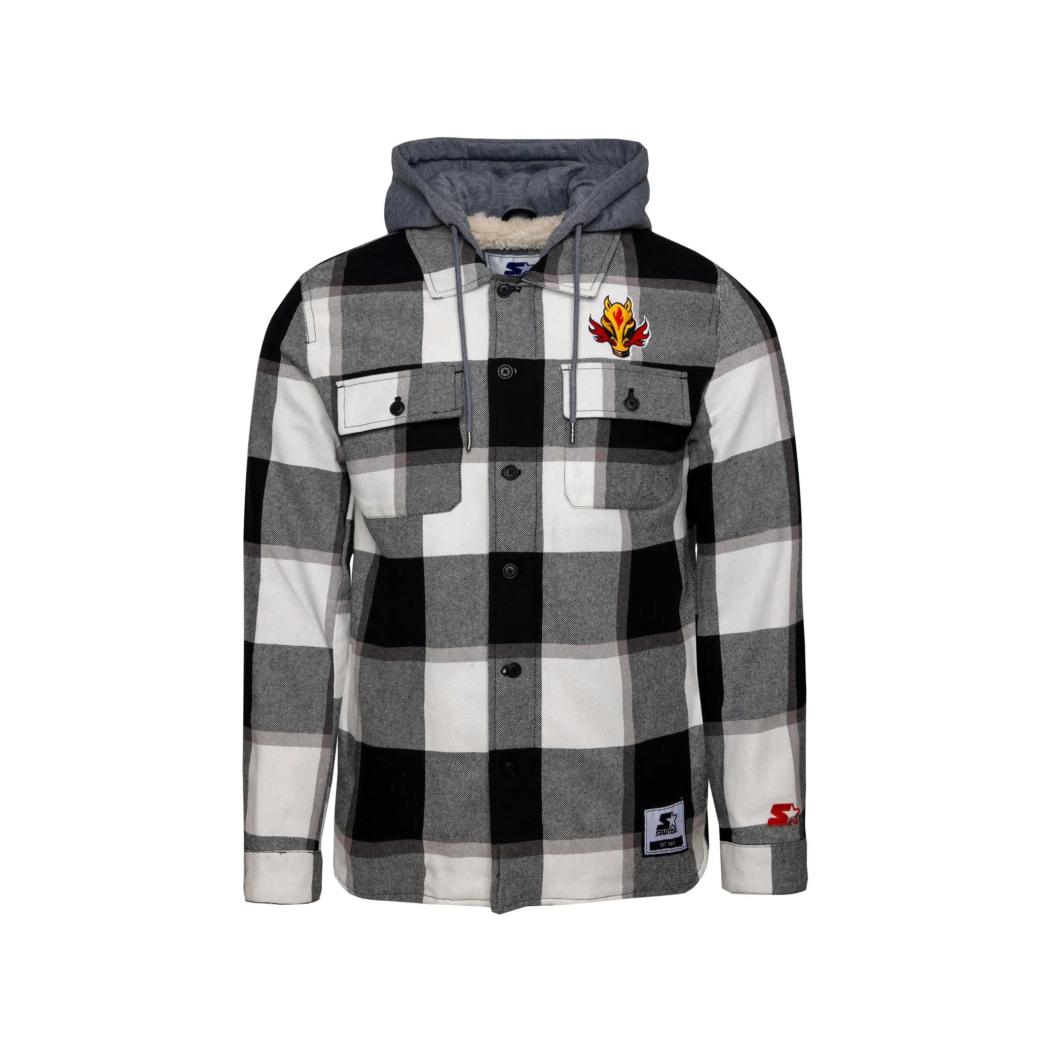 Flames Starter Sherpa Lined Plaid Jacket