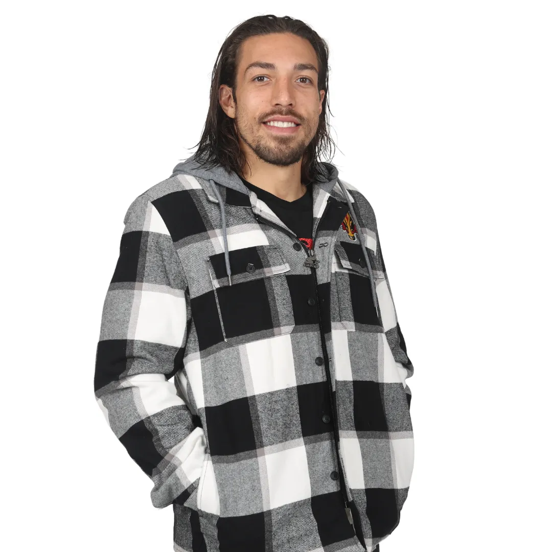 Flames Starter Sherpa Lined Plaid Jacket
