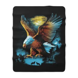 Flying Eagle Sherpa Fleece Blanket