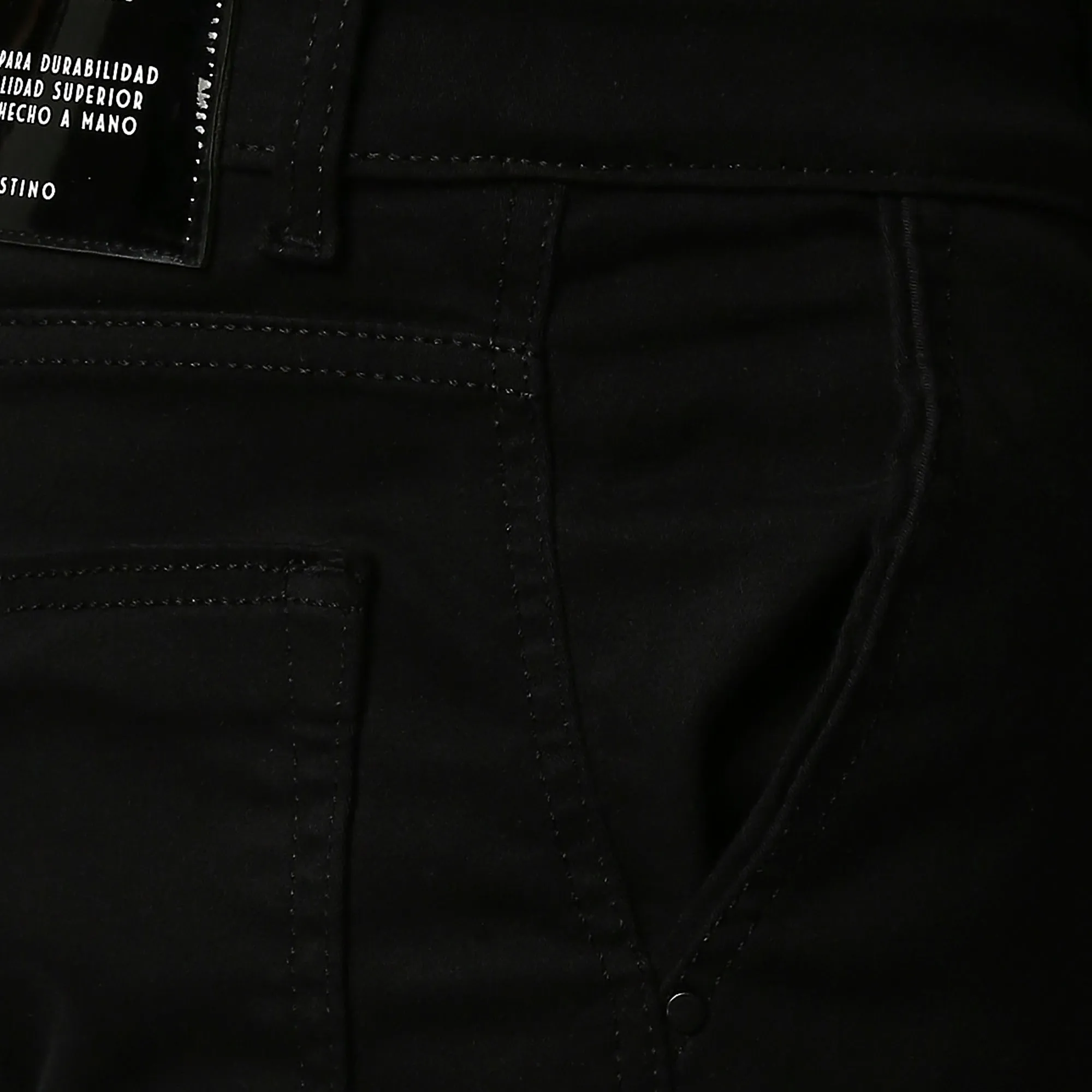 Fostino Black Denim Joggers Cargo
