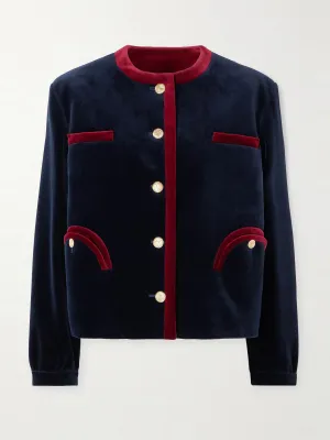 Gliss two-tone velvet jacket