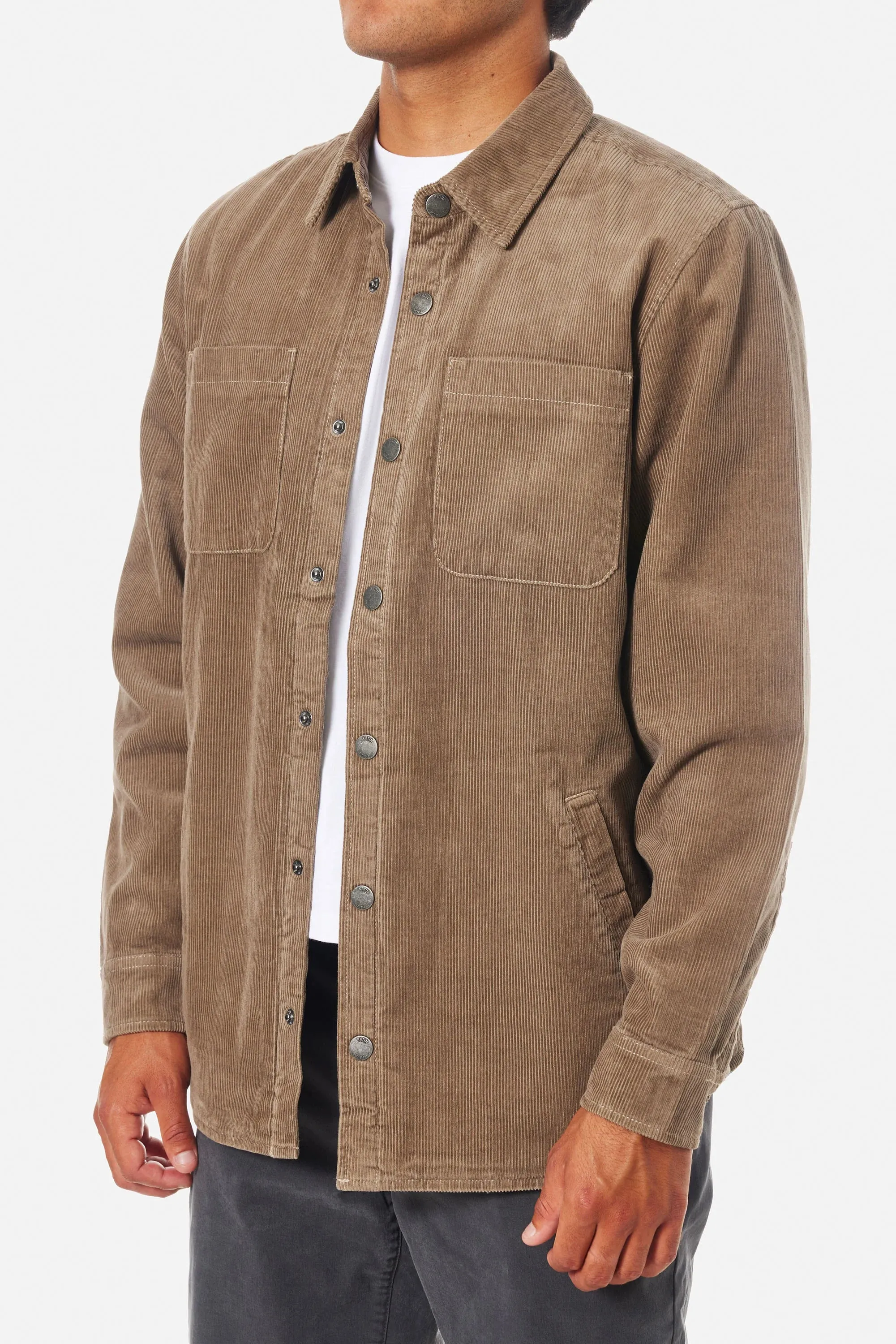 HAROLD CORDUROY JACKET - Grey Rock
