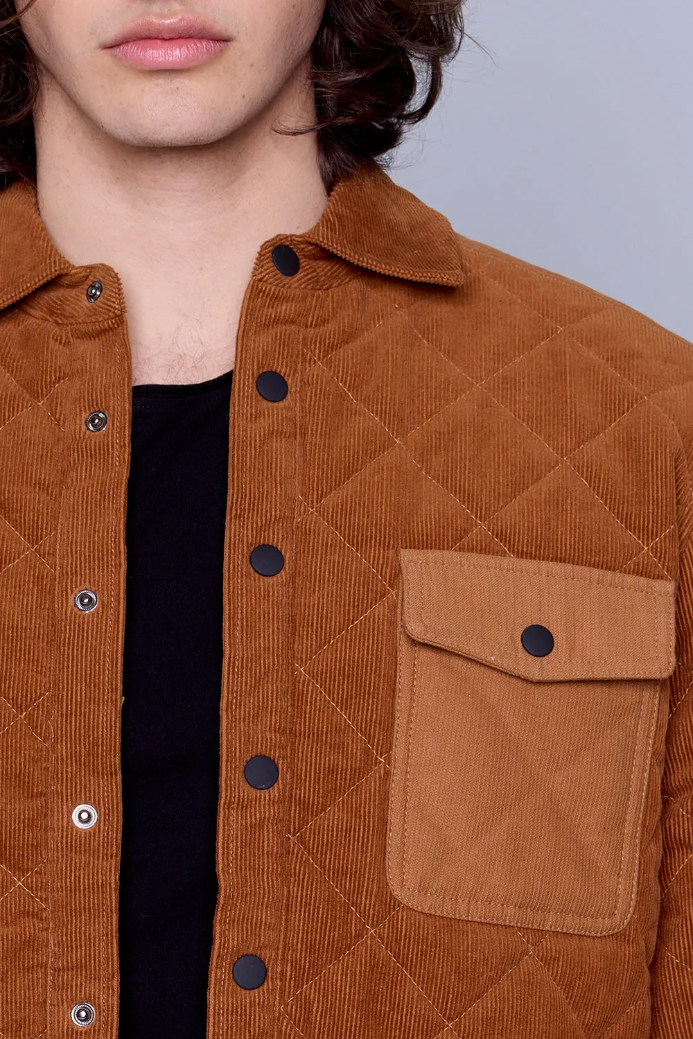 HEDGE - Mens Woven Jacket | Caramel