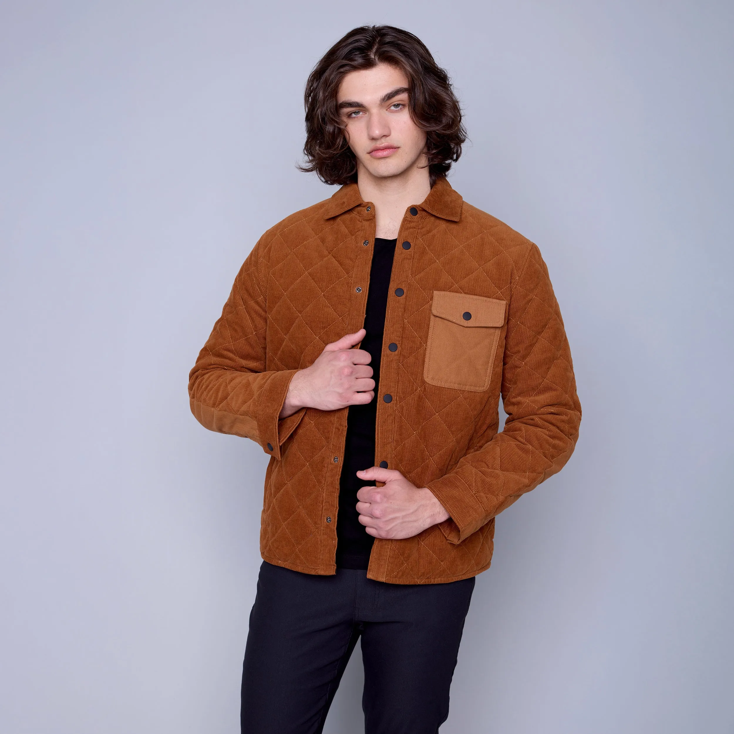 HEDGE - Mens Woven Jacket | Caramel