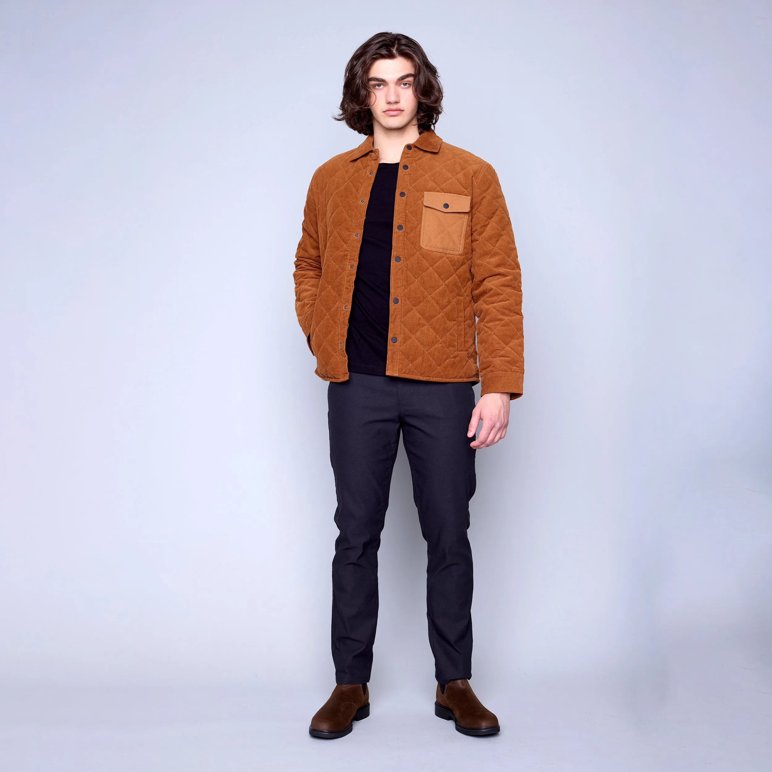 HEDGE - Mens Woven Jacket | Caramel