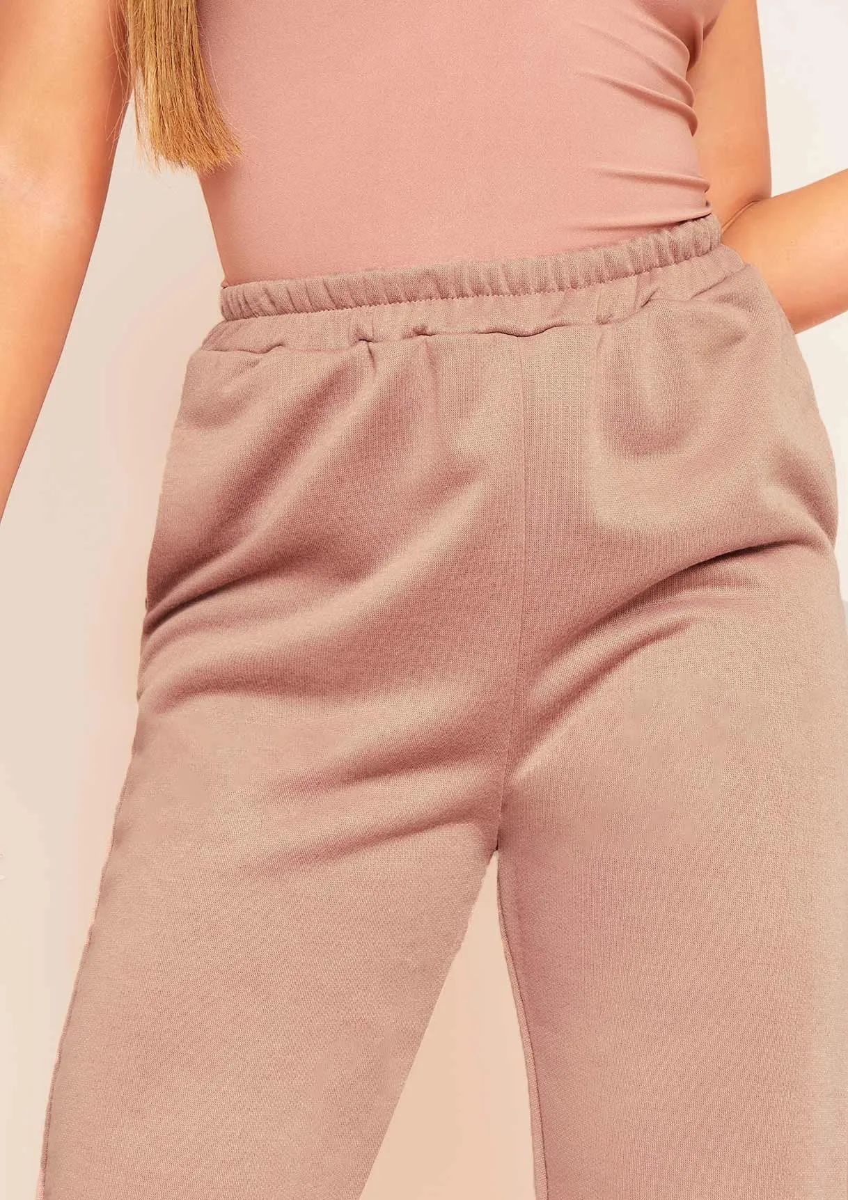 Hilma Mocha Casual Loopback Joggers