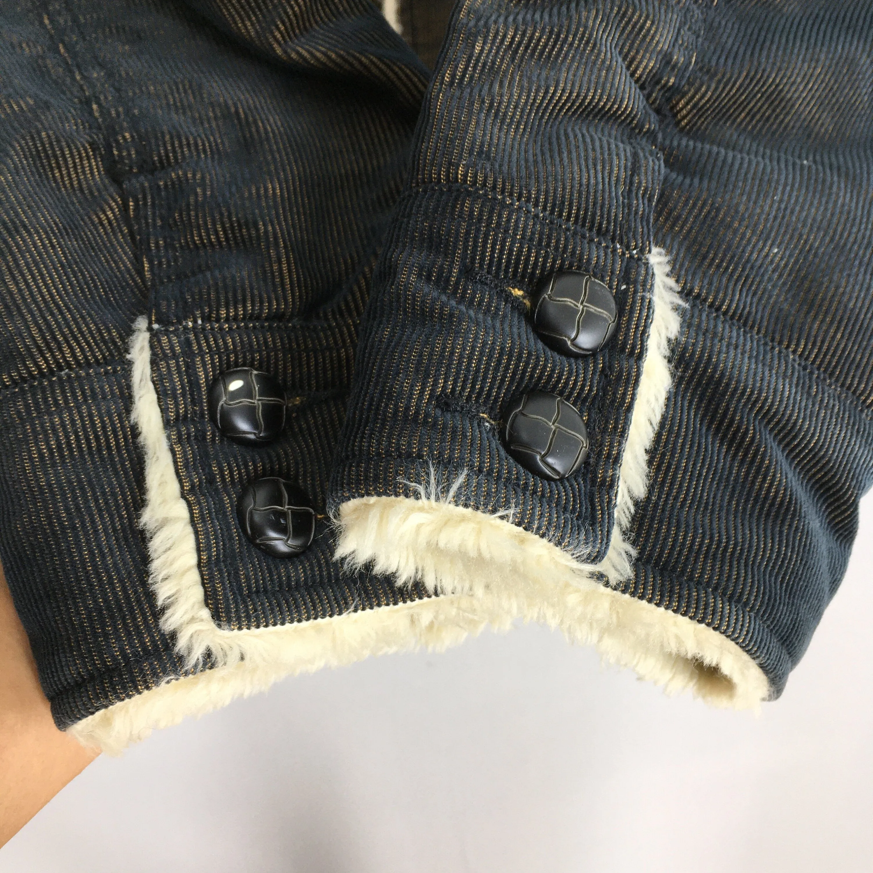 Izzue Corduroy Sherpa Warmer Jacket Medium