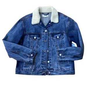 Jacket Denim By Clothes Mentor In Blue Denim, Size: L