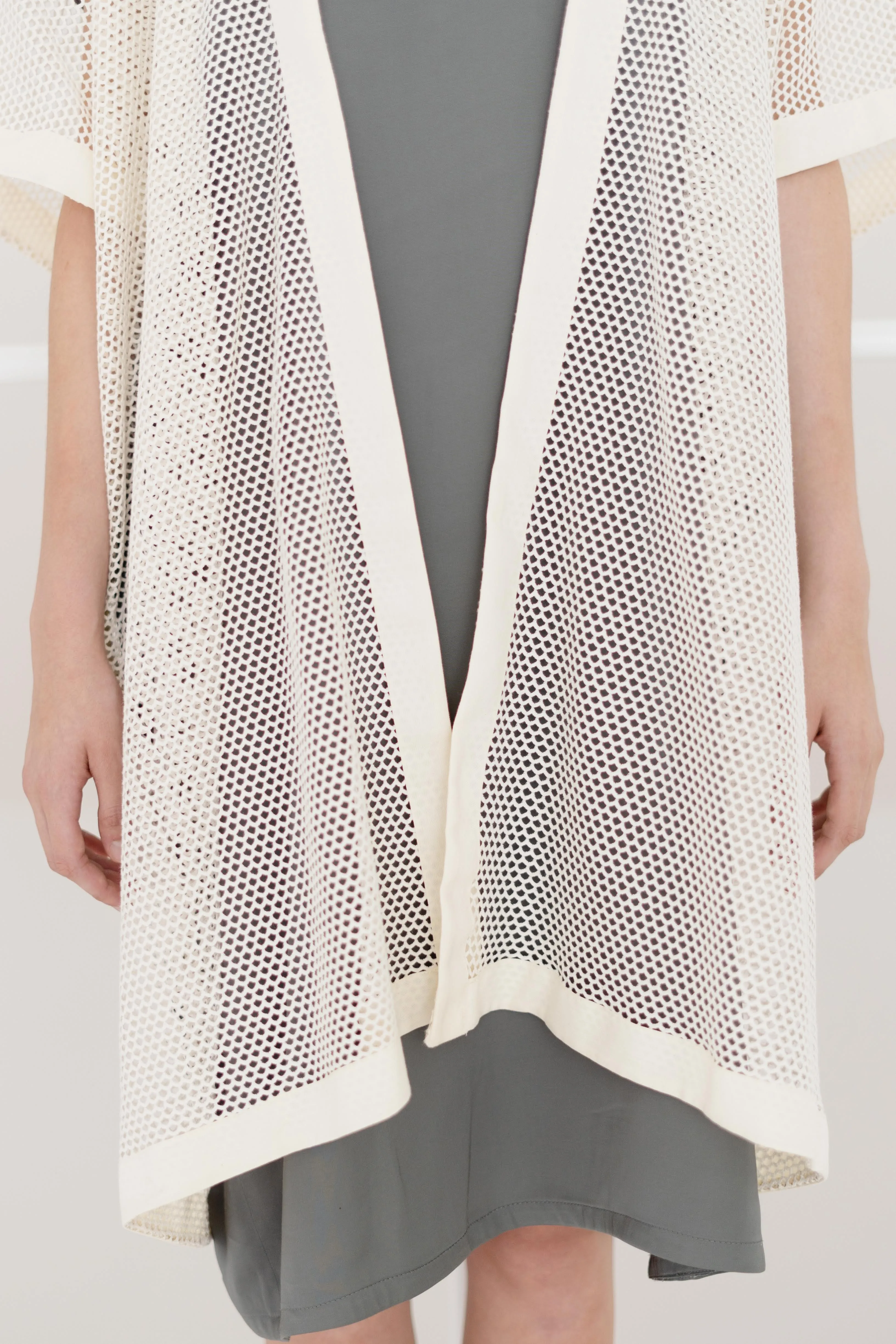 Jacket Kimono in Raw Mesh