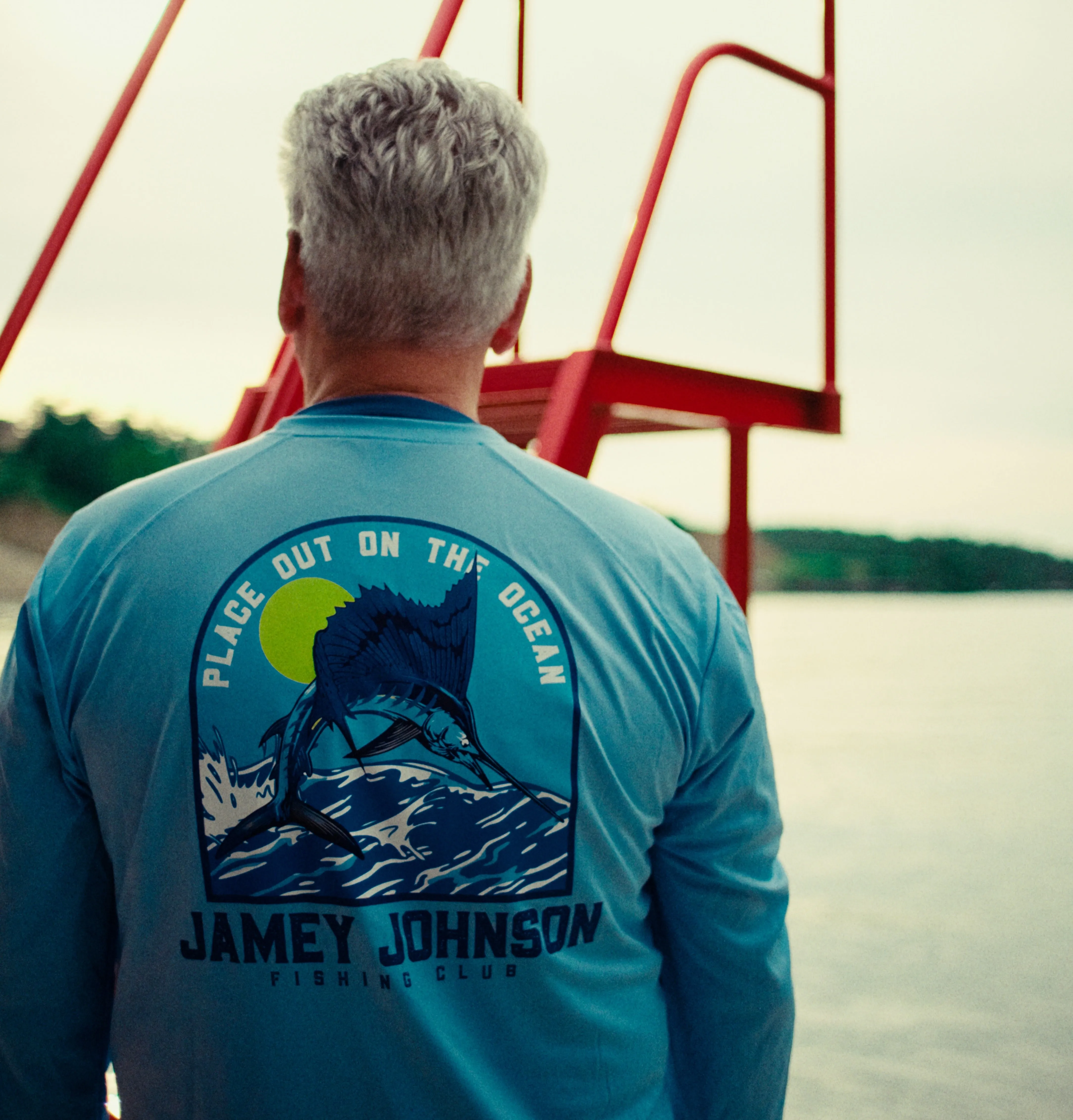 Jamey Johnson Fishing Club Long Sleeve Shirt (UPF 50 )