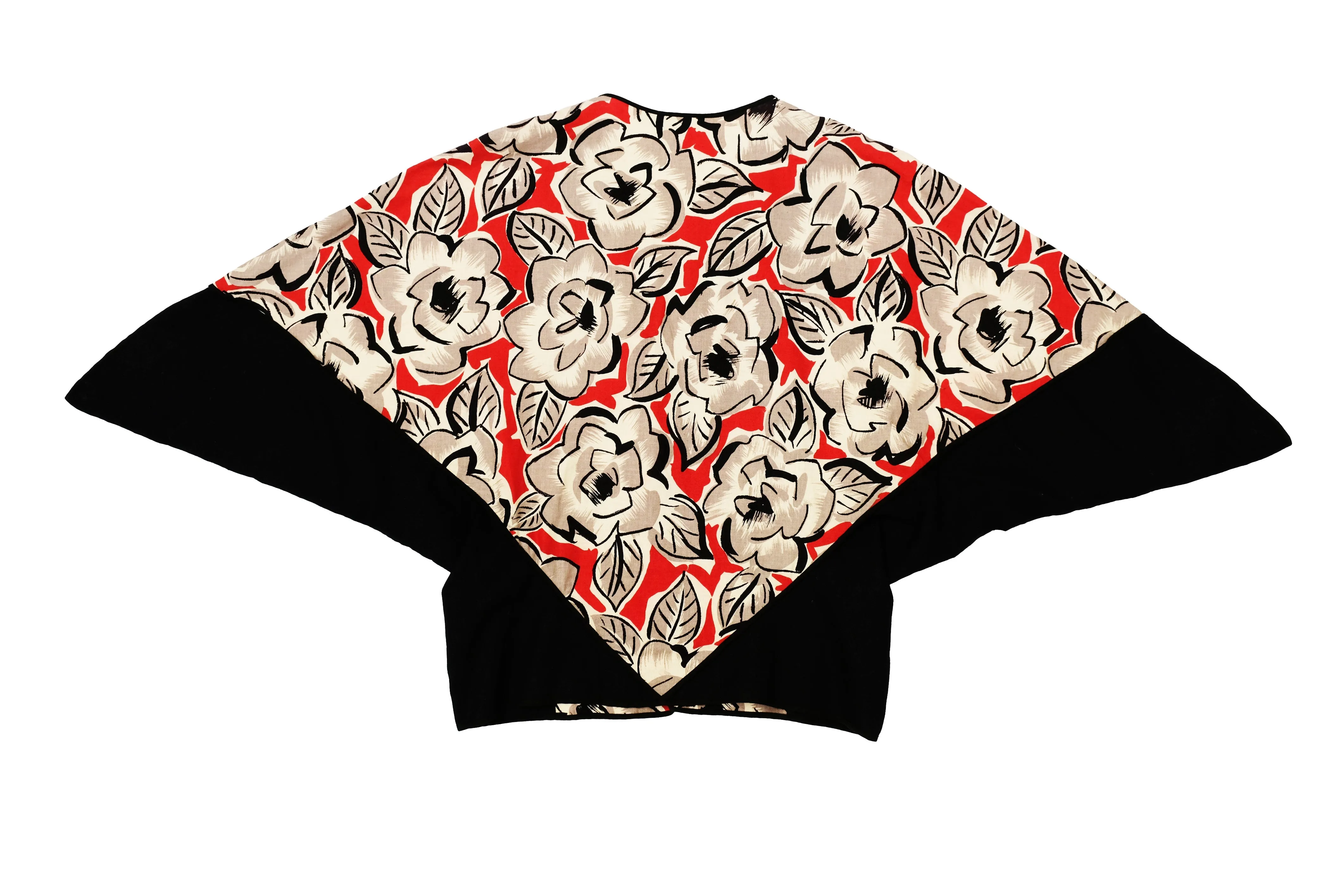 Janice Wainwright Red and Black Kimono Top and Skirt, UK12-14