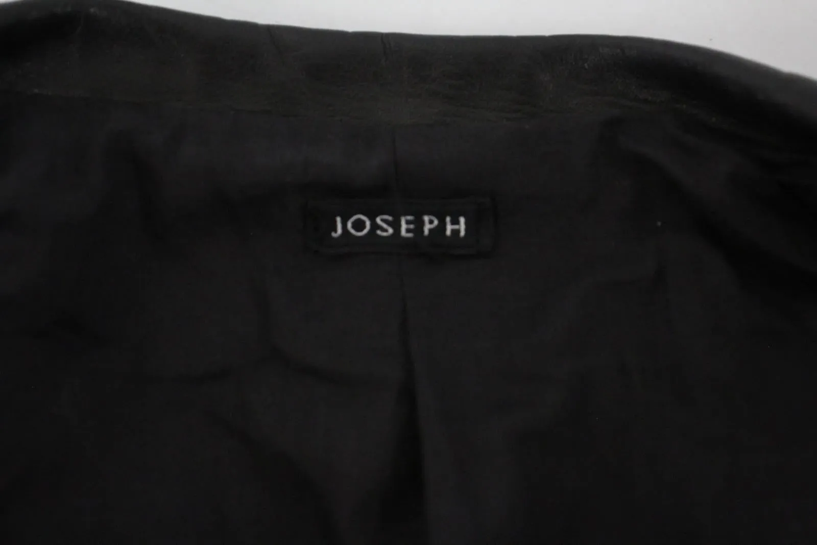 JOSEPH Ladies Black Lambskin Leather 2-Button Single Breasted Jacket FR42 UK14
