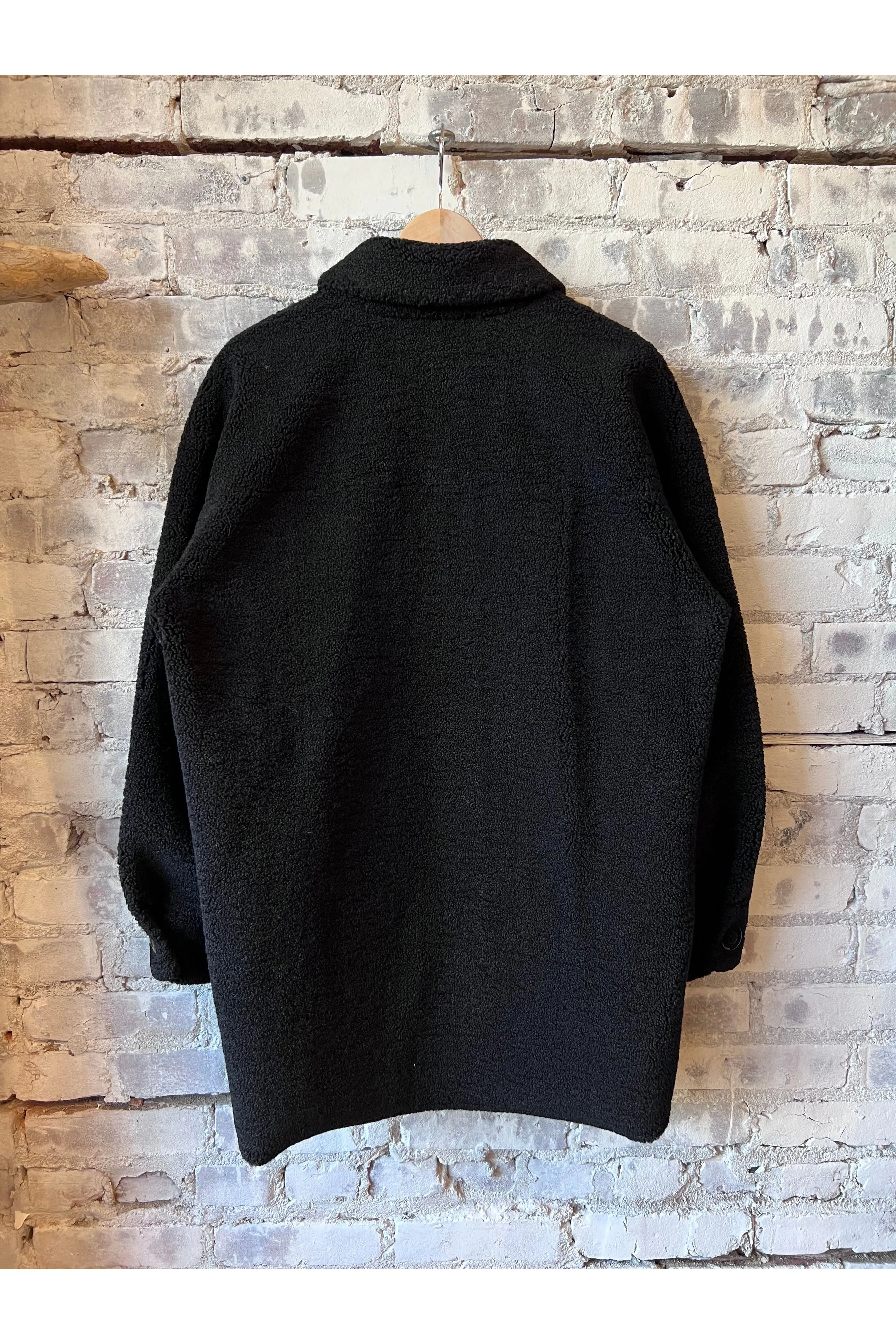 Kane Sherpa Shacket - Black