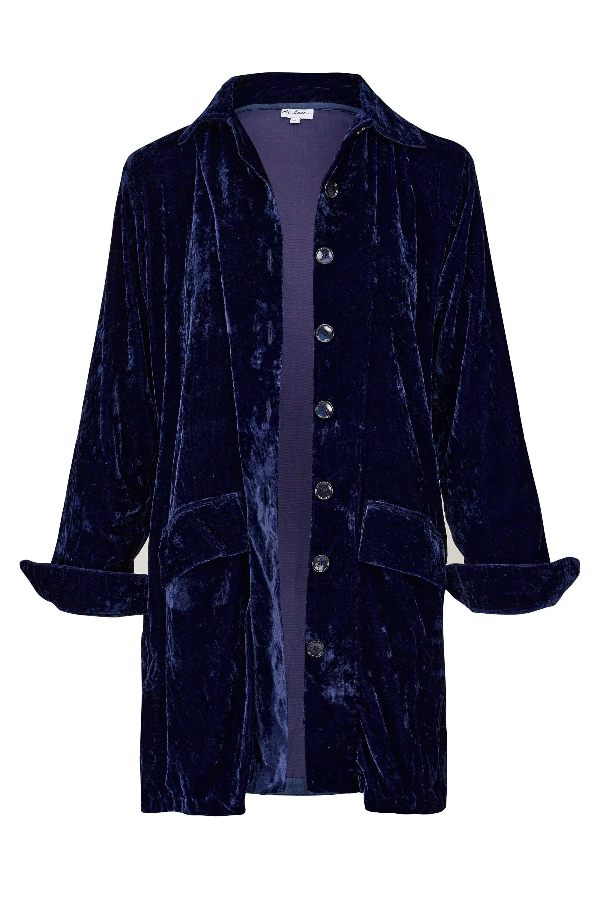 Kensington Silk Velvet Shirt/Jacket In Ink