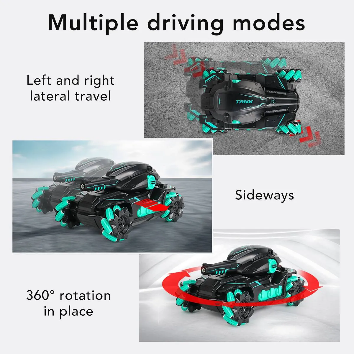 Kids Water Bomb Tank RC Gesture Sensor Tank Car Multiplayer Battle Remote Control Toys