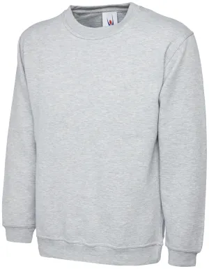 Ladies Deluxe Crew Neck Sweatshirt | Heather Grey