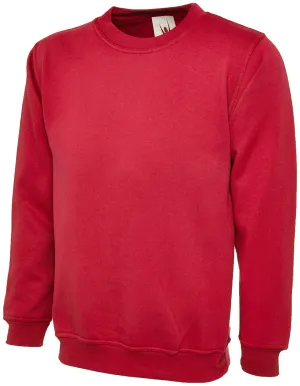 Ladies Deluxe Crew Neck Sweatshirt | Red